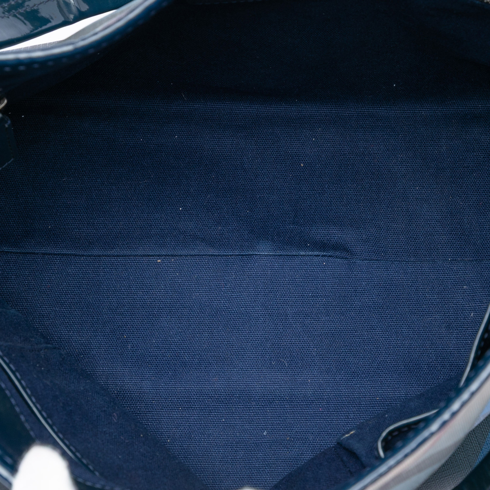 Pre-Loved Burberry Supernova Check Ombre Coated Canvas Bilmore Tote - Picture 4 of 7